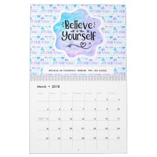 Believe in Yourself Calendar