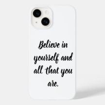 "Believe in Yourself Customizable Phone Case - Ins