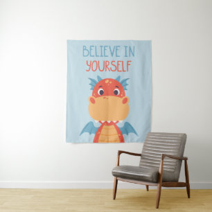 Believe In Yourself Dragon Tapestry