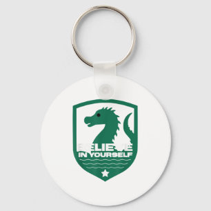 Believe In Yourself Funny Motivational Loch Ness M Keychain