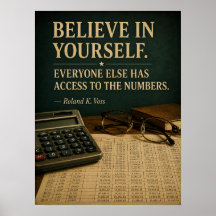 Believe in Yourself Funny Motivational Poster | Ro