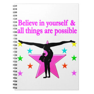 BELIEVE IN YOURSELF GYMNASTICS NOTEBOOK