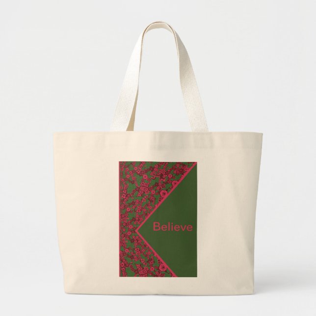 Believe in Yourself Large Tote Bag (Front)