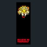 Believe in Yourself Leopard Pop Art Motivational Poster<br><div class="desc">Motivational Posters Prints - Motivational Courage / Confidence Pop Art Leopard Head / Portrait Digital Animal Artwork - Leopard Eyes Pop Art Image</div>