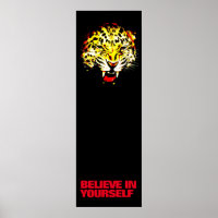 Believe in Yourself Leopard Pop Art Motivational