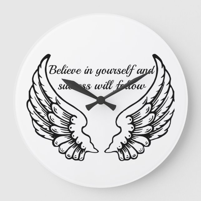 Believe In Yourself Motivational Wall Clock (Front)