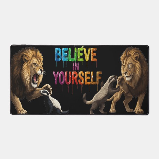 Believe in Yourself – Roaring Lion & Meerkat Motiv (Recto)