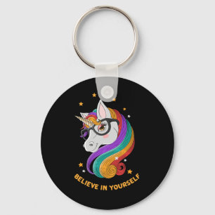Believe In Yourself Unicorn Keychain
