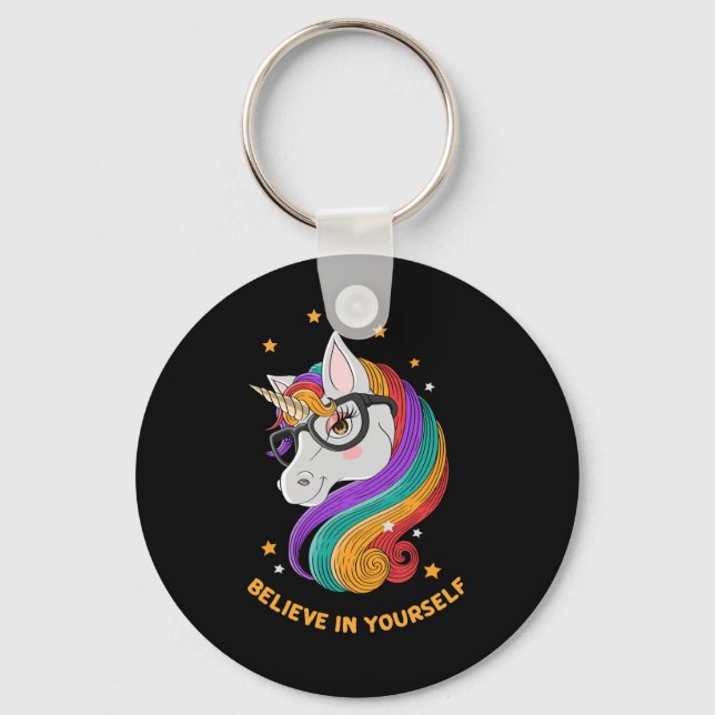 Believe In Yourself Unicorn    Keychain (Front)