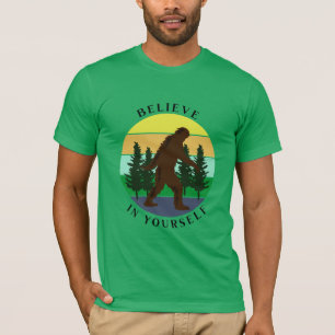 Believe in Yourself Vintage Sunset Bigfoot T-Shirt