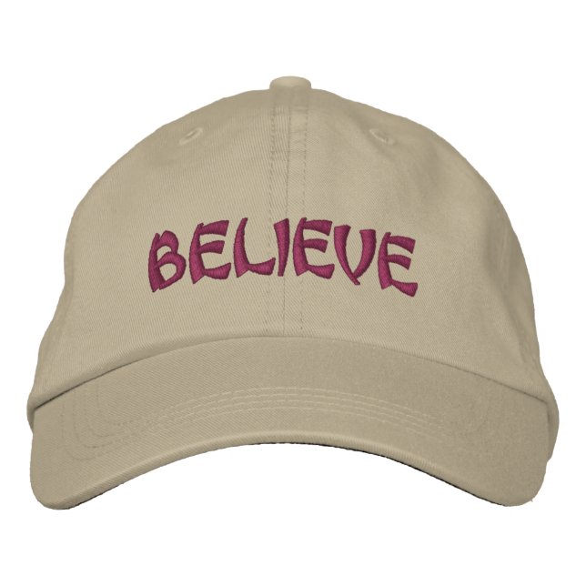 Believe Inspirational Embroidered Hat (Front)