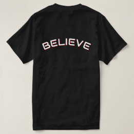 Believe Inspirational Quote Men’s Black Tee