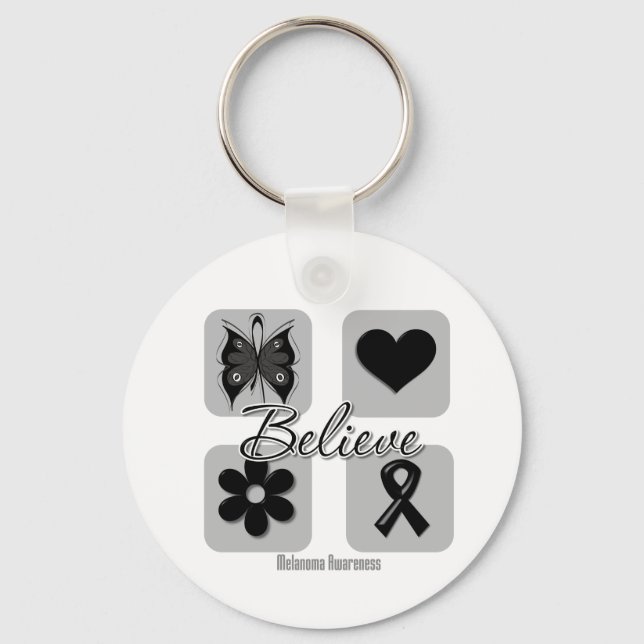 Believe Inspirations Melanoma Keychain (Front)