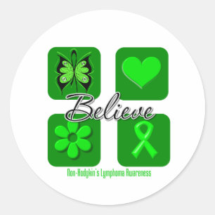 Believe Inspirations Non-Hodgkin's Lymphoma Classic Round Sticker