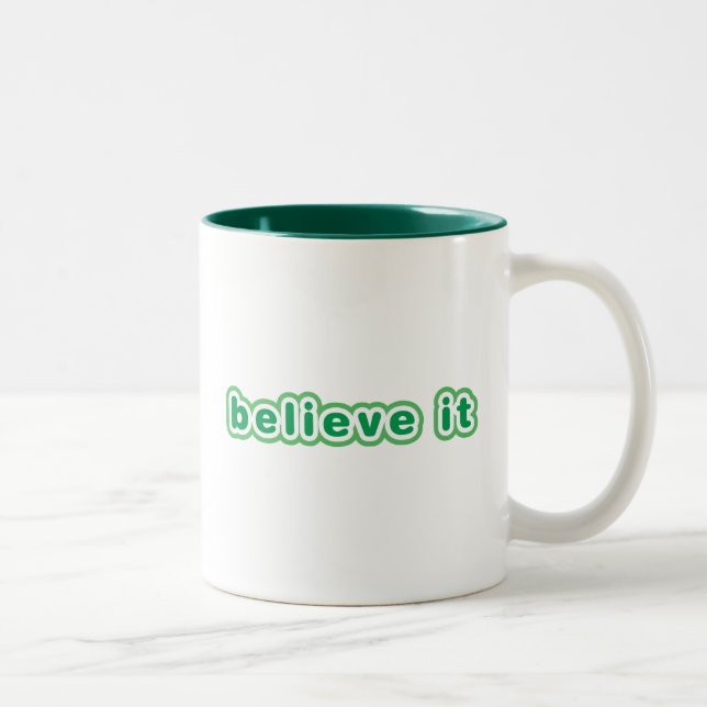 Believe It (Green) Two-Tone Coffee Mug (Right)