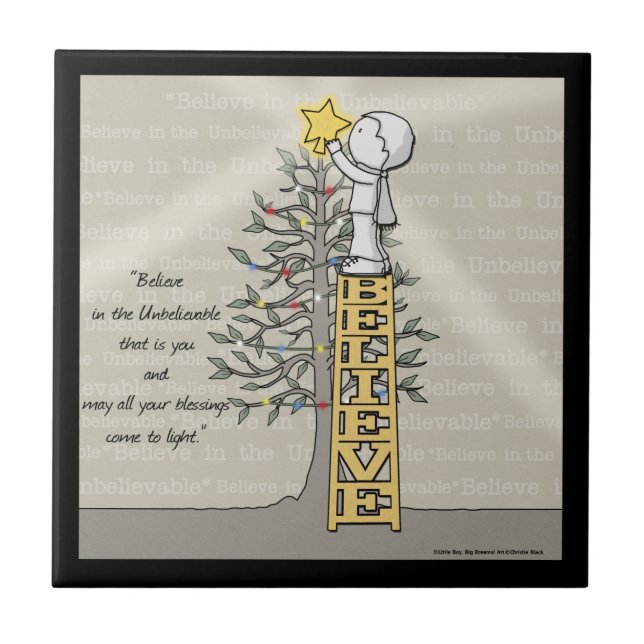 Believe Ladder -Christmas Tree Tile (Front)