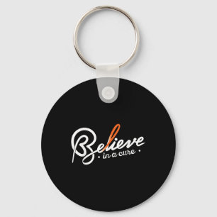 Believe- Leukaemia Cancer Awareness Supporter Ribb Keychain