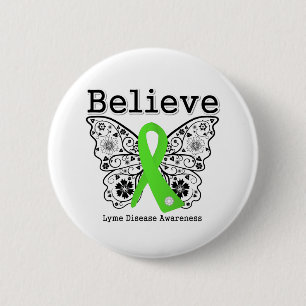 Believe Lyme Disease Awareness 2 Inch Round Button