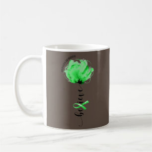 Believe Lymphoma Awareness Green Ribbon Flower Coffee Mug