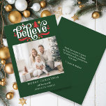 Believe-Merry Christmas!   Modern, simple photo  Holiday Card<br><div class="desc">Customer specific "Believe-Merry Christmas" photo holiday card. Modern & simple for paper and digital lovers in print and download.</div>