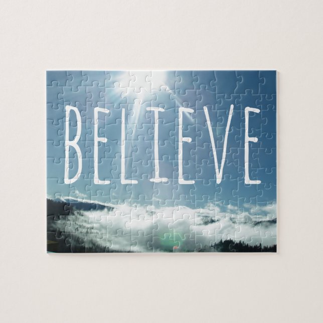 Believe Motivational Saying Jigsaw Puzzle (Horizontal)