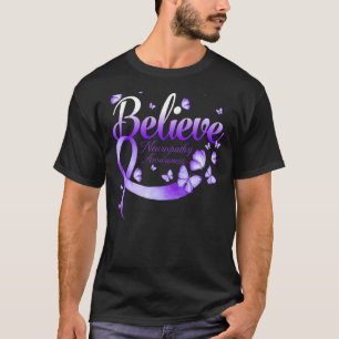 Believe Neuropathy Awareness Butterfly T-Shirt