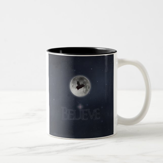 Believe-Nocturnal Flying Pig Mug (Right)