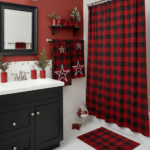 Believe plaid star bath towel set