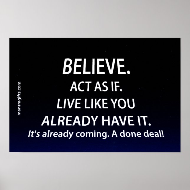 Believe Poster (Front)