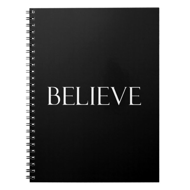 Believe Quotes Inspirational Faith Quote Notebook (Front)
