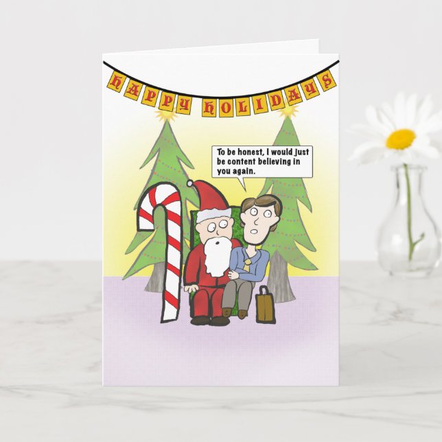 Believe (Rough Year) funny Holiday Card (Small Plant)