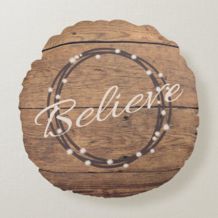 Believe Round Pillow