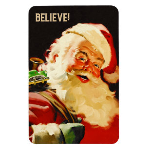 Believe! Santa Claus Christmas Gift Magnets