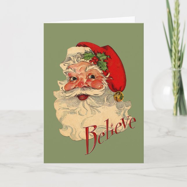 Believe Santa Holiday Card (Front)
