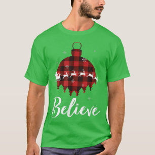 BELIEVE, SANTA SLEIGH AND REINDEER IN THE SNOW, XM T-Shirt