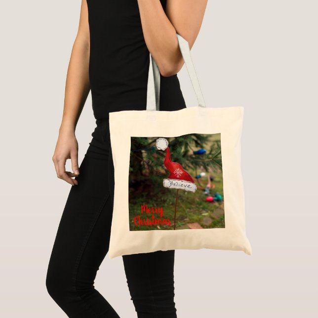 Believe Santa's Hat Tote Bag (Front (Product))