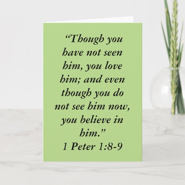 "Believe" Scripture Greeting Card (Front)