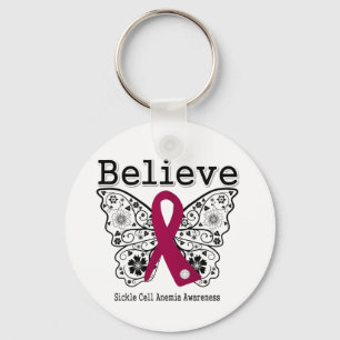 Believe Sickle Cell Anemia Keychain