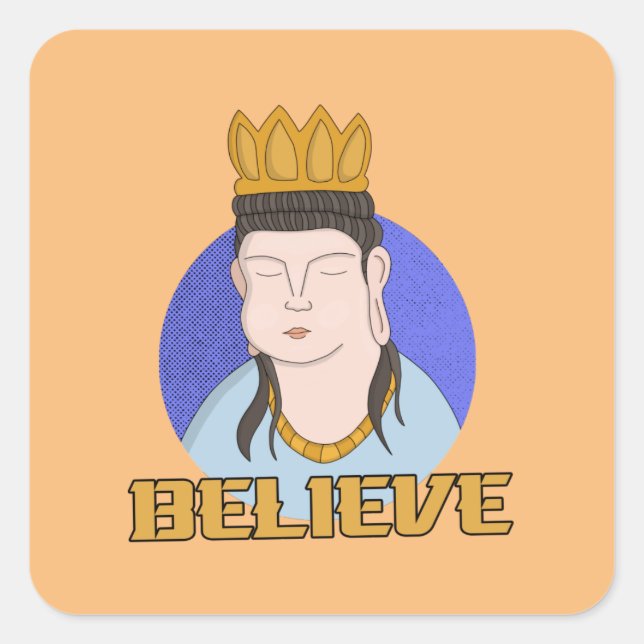 Believe Square Sticker (Front)