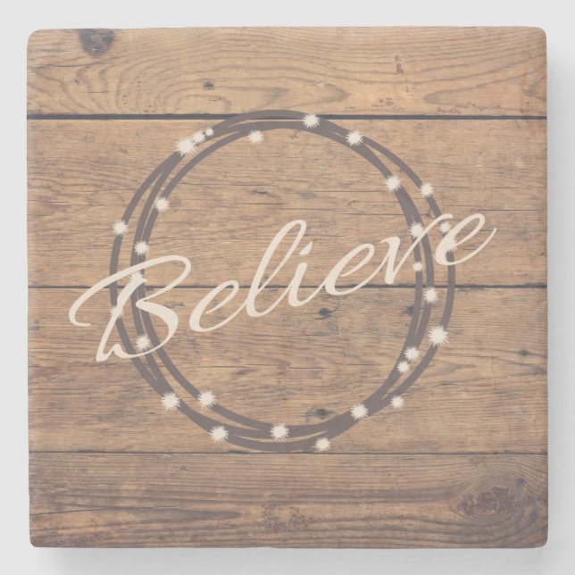 Believe Stone Coaster (Front)