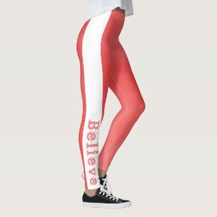 Believe, tangerine coloured gym leggings