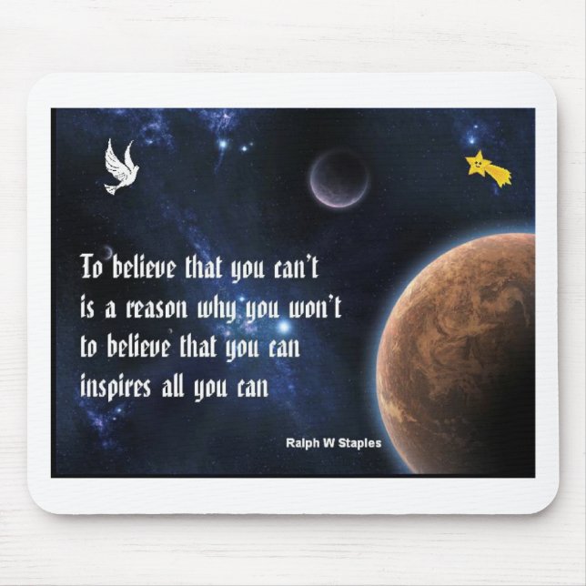 Believe that you can mouse pad (Front)