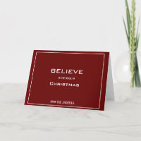 Believe The Magic Of Christmas Burgundy