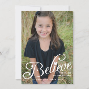 BELIEVE The Magic of Christmas Photo Card
