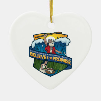 Believe the Promise Heart Ceramic Ornament