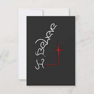 Believe The Word Of God Thank You Card