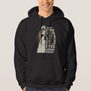 Believe They Have Souls Vintage Shih Tzu Face Dog Hoodie