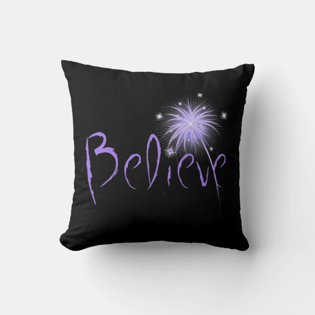 Believe Throw Pillow (Front)