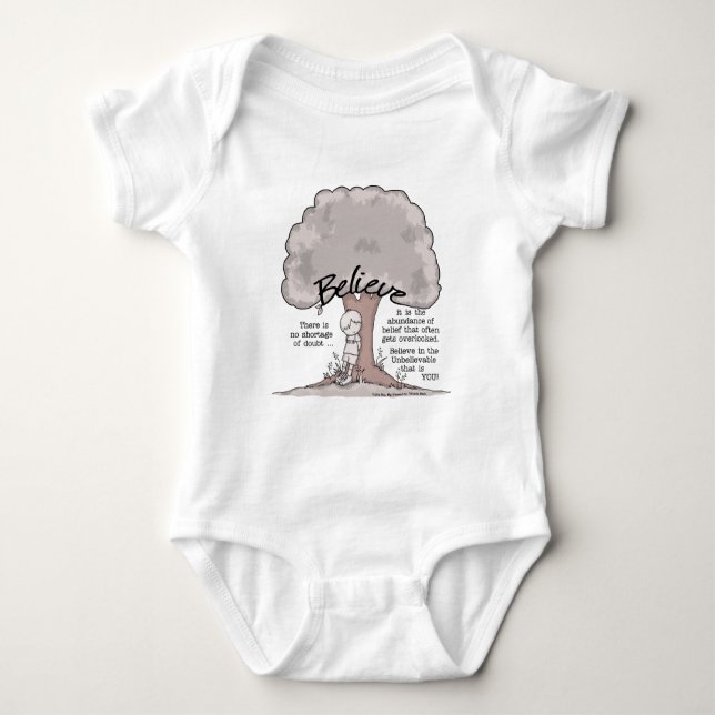 Believe Tree Baby Bodysuit (Front)