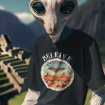 Believe UFO Space Ship Grunge T-Shirt<br><div class="desc">This design may be personalized by choosing the Edit Design option. You may also transfer onto other items. Contact me at colorflowcreations@gmail.com or use the chat option at the top of the page if you wish to have this design on another product or need assistance with this design. See more...</div>